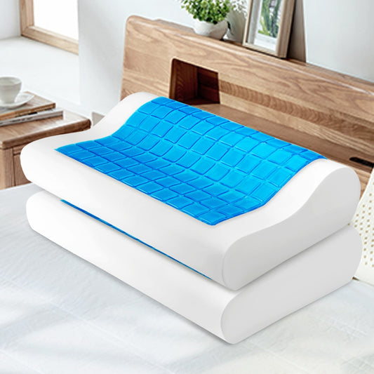 Giselle Contour Pillow Cool Gel Twin Pack Memory Foam
