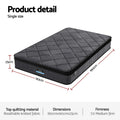Giselle Single Mattress 25cm Pocket Spring Latex Euro Top Medium Firm