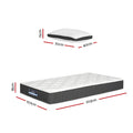 Giselle Bedding 18cm Medium Soft Mattress KING SINGLE w/Pillows