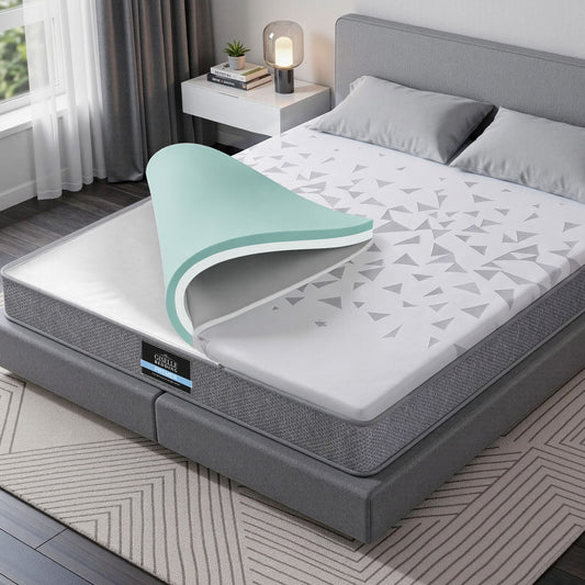 Giselle Bedding DOUBLE Mattress 23cm Pocket Spring Mattress with Adjustable Firmness Reversible Foam Layer for Medium Firm & Firm Support Motion Isolation Bedroom Bed