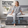Giselle Bedding Double Mattress 23cm Pocket Spring Mattress with Adjustable Firmness Reversible Foam Layer for Medium Firm & Firm Support Motion Isolation Bedroom Bed