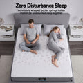 Giselle Bedding Double Mattress 23cm Pocket Spring Mattress with Adjustable Firmness Reversible Foam Layer for Medium Firm & Firm Support Motion Isolation Bedroom Bed