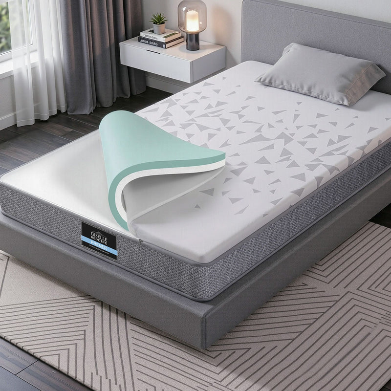 Giselle Bedding King Single Mattress 23cm Pocket Spring Mattress with Adjustable Firmness Reversible Foam Layer for Medium Firm & Firm Support Motion Isolation Bedroom Bed