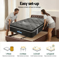 Giselle Bedding King Single Mattress 35cm Euro Top with Graphene Cooling Comfort Medium Firm