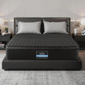 Giselle Bedding Double Mattress 34cm Euro Top with 5-Zone Pocket Spring Support Black