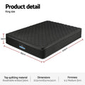Giselle King Mattress 34cm Euro Top 5-Zone Pocket Spring Black