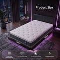 Levitex King Single Mattress Lumbar Support, 5-Zone Pocket Springs & 2-Row Hardened Edges for Deep Sleep, Cooling Gel Memory & Egg-Crate Foam