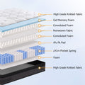 Giselle Bedding 7-Zone Double Mattress 36cm Double Firmness Cooling Gel Memory Foam with Pocket Spring