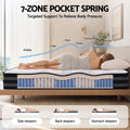Giselle Bedding 7-Zone Single Mattress 36cm Double Firmness Cooling Gel Memory Foam with Pocket Spring