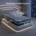 Levitex King Single Mattress 25 cm Hybrid Pocket Spring with 4cm Egg Crate Foam for Deep Sleep Bamboo Charcoal Fabric