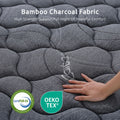 Levitex Single Mattress 25 cm Hybrid Pocket Spring with 4cm Egg Crate Foam for Deep Sleep Bamboo Charcoal Fabric