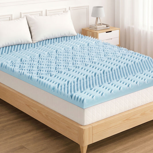 Giselle Bedding Memory Foam Mattress Topper 7-Zone 5cm Queen