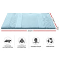Giselle Memory Foam Mattress Topper 7-Zone 5cm QUEEN