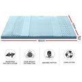 Giselle Memory Foam Mattress Topper 8cm 7-Zone DOUBLE
