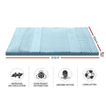 Giselle Memory Foam Mattress Topper 7-Zone 8cm QUEEN