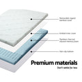 Giselle Memory Foam Mattress Topper 7-Zone 8cm QUEEN
