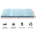 Giselle Memory Foam Mattress Topper 7-Zone 8cm Single