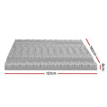 Giselle 8cm Memory Foam Mattress Topper 7-Zone Double Graphite