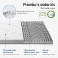 Giselle 8cm Memory Foam Mattress Topper 7-Zone Double Graphite