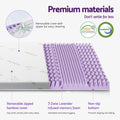 Giselle Memory Foam Mattress Topper 8cm DOUBLE Lavender Bamboo