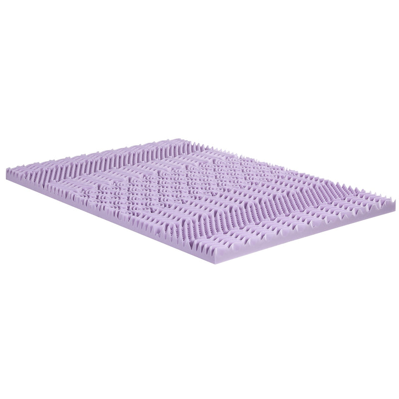 Giselle 8cm Memory Foam Mattress Topper KING Bamboo Lavender