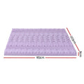 Giselle 8cm Memory Foam Mattress Topper KING Bamboo Lavender