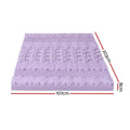 Giselle 8cm Memory Foam Mattress Topper KING SINGLE Lavender