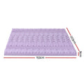 Giselle 8cm Memory Foam Mattress Topper QUEEN Lavender Bamboo