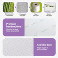 Giselle 8cm Memory Foam Mattress Topper QUEEN Lavender Bamboo
