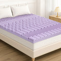 Giselle 8cm Memory Foam Mattress Topper QUEEN Lavender Bamboo