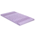 Giselle 8cm Memory Foam Mattress Topper Single Lavender Bamboo