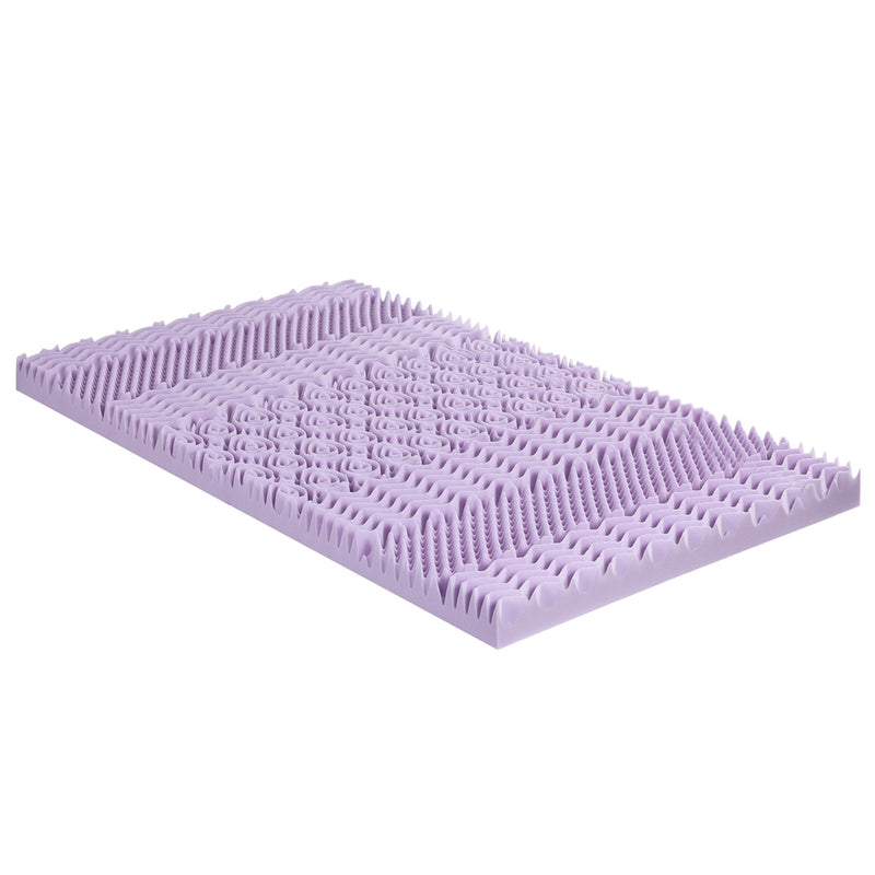 Giselle 8cm Memory Foam Mattress Topper Single Lavender Bamboo