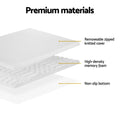 Giselle Memory Foam Mattress Topper 8cm DOUBLE 7-Zone White