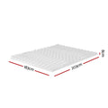 Giselle Memory Foam Mattress Topper 7-Zone 8cm KING White