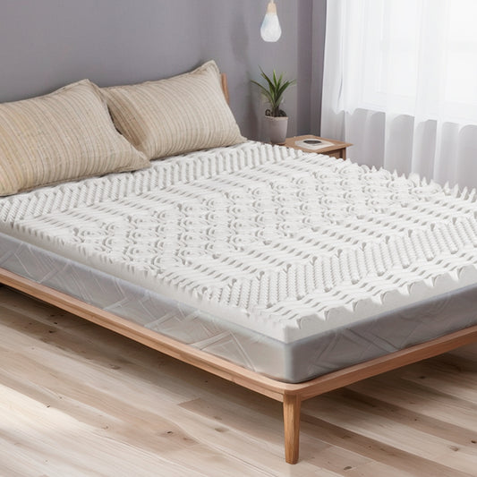 Giselle Memory Foam Mattress Topper 7-Zone 8cm KING White
