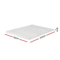 Giselle Memory Foam Mattress Topper QUEEN 8cm 7-Zone Airflow