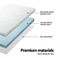 Giselle Cool Gel Memory Foam Mattress Topper Bamboo 10cm Single