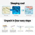 Giselle Cool Gel Memory Foam Mattress Topper Bamboo 10cm Single