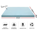 Giselle Memory Foam Mattress Topper Cool Gel 8cm QUEEN