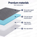 Giselle 8cm Memory Foam Mattress Topper Gel King Single
