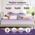 Giselle 5cm Memory Foam Mattress Topper King Lavender Egg Crate