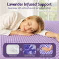 Giselle 5cm Memory Foam Mattress Topper King Lavender Egg Crate
