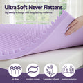 Giselle 5cm Memory Foam Mattress Topper King Lavender Egg Crate