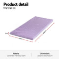 Giselle 5cm Memory Foam Mattress Topper KING SINGLE Lavender