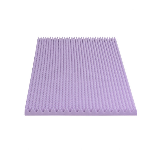 Giselle 5cm Memory Foam Mattress Topper Single Lavender Egg Crate