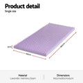 Giselle 5cm Memory Foam Mattress Topper Single Lavender Egg Crate