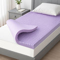 Giselle 5cm Memory Foam Mattress Topper Single Lavender Egg Crate