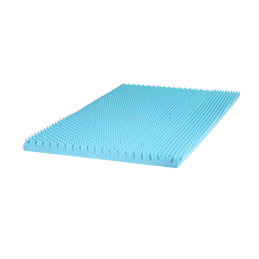 Giselle 8cm Memory Foam Mattress Topper Gel Egg Crate King Single