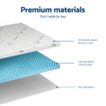 Giselle 8cm Memory Foam Mattress Topper Gel Egg Crate King Single
