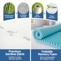 Giselle 8cm Memory Foam Mattress Topper Gel Egg Crate King Single